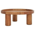 thumbnail image 4 of SAFAVIEH Meek Rustic Round Bayur Wood & Wood Veneer Coffee Table, Natural, 4 of 10