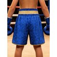 thumbnail image 6 of TiaoBug Kids Muay Thai Boxing Shorts with Gold Dragon Print Elastic Waist Fight Shorts for Training Competition Blue 14, 6 of 7
