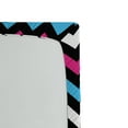 thumbnail image 2 of Ambesonne Chevron Fitted Sheet, Zigzag Colorful Twisty, Twin XL Size, Pink Sky Blue Black, 2 of 2