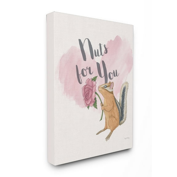 The Stupell Home Decor Collection I'm Nuts For You Pink XXL Stretched Canvas Wall Art