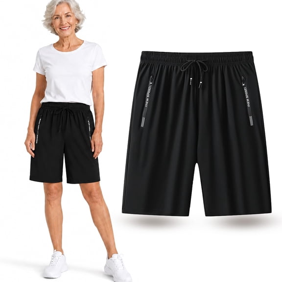 Ice Silk Cooling Stretch Quick-Dry Shorts, Breathable Ice Shorts for Women over 50
