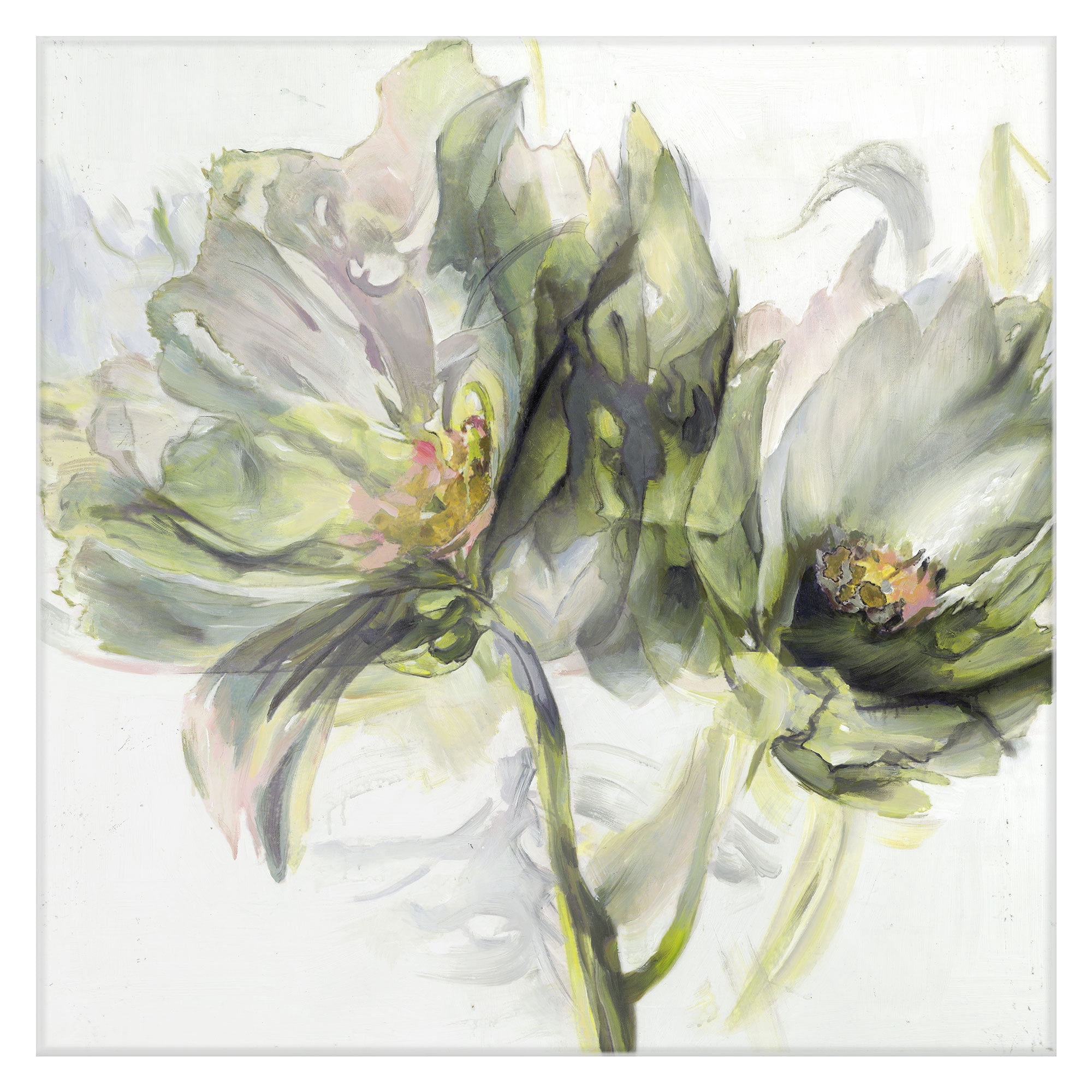 Masterpiece Art Gallery Whispering Garden I Flowers By Dixon Design Group Canvas Art Print 35" x 35"