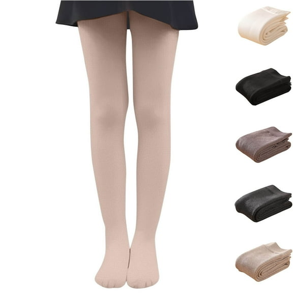Lovzfmll Girls Winter Tights, Warm Fleece Lined Thermal Leggings, Thick Cold Weather Stretchable Tights for Outdoor Play, for Kids 3-12 Years