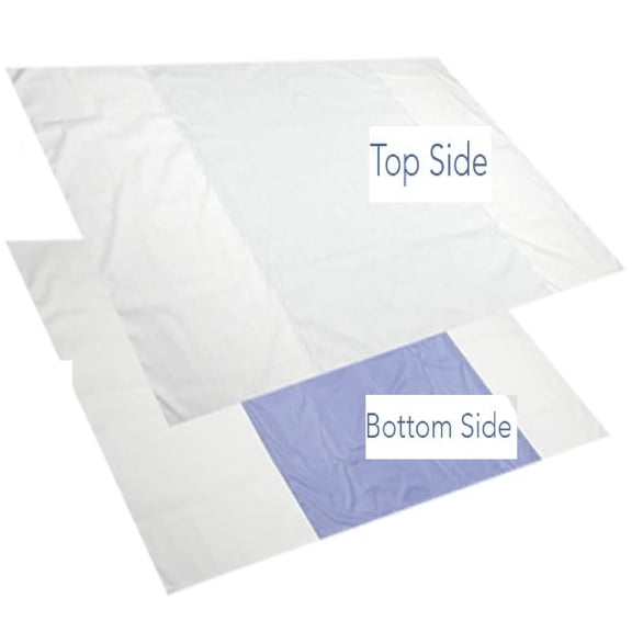 Caregivers Aide Blue Slide Sheet, 36" x 72" - with Wings