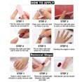 thumbnail image 3 of Prensa en uñas Uñas de punta francesa Puntas de uñas ovaladas Uñas postizas brillantes Uñas postizas con diseño Uñas acrílicas de cobertura completa, 3 of 5