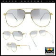 thumbnail image 3 of Mens Classic Luxury Mogul Tear Drop Shape Offcer Metal Rim Racer Sunglasses Gold - Clear Mirror, 3 of 8