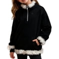thumbnail image 3 of KAUOD Boys Girls Christmas Fleece Jackets Half Zipper Cute Fuzzy-Lined Hooded Coats Kids Winter Pullover Sweatshirts Clothes, 3 of 8