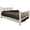 King: 94 in. L x 80 in. W x 47 in. H (199 lbs.), variant on Homestead Collection Queen Bed w/ Laser Engraved Bronc Design, Ready to Finish