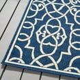 thumbnail image 3 of Noble House Belmont 90x63" Indoor/Outdoor Fabric Geometric Area Rug - Navy/Ivory, 3 of 5