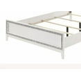 thumbnail image 4 of JERFIT Queen Size Bed Frame with LED Headboard, White Upholstered Platform Bed, Modern Low Profile Footboard, No Box Spring Needed with 660lbs Weight Capacity, 4 of 5