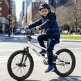 thumbnail image 5 of XJD 20 inch BMX Bike Freestyle Cycling Trick Bicycle with 4 Pegs for Teen Beginner 8-12 Years Old Kids，U-brake and Hand-brake levers,White, 5 of 12