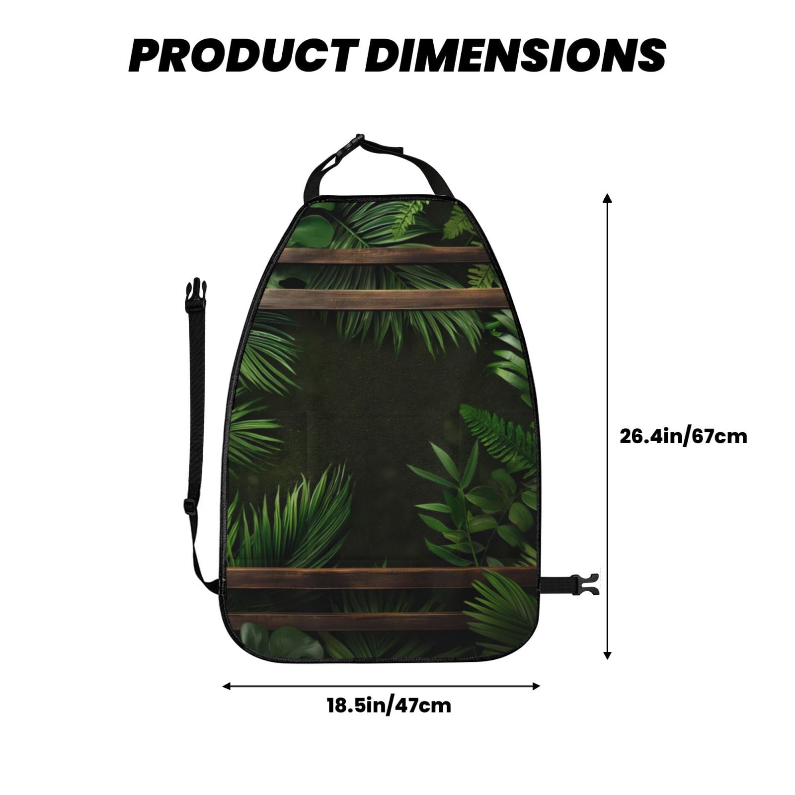 Kdxio Framed Greenery Wall Art Print 2 Pack Car Kick Mat Seat Cover Back Protector Mat with Pockets for Organizer Backseat Protector and Storage Anti Kick Pad for Vehicles