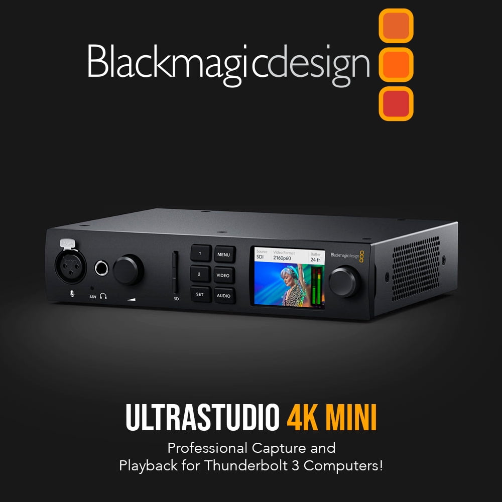 Blackmagic Design UltraStudio 4K Mini Recorder Bundle with 3