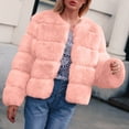 thumbnail image 4 of Usmixi Winter Faux Furry Coat for Women Fuzzy Fleece Coat for Women Long Sleeve Casual Solid Open Front Fluffy Plush Jacket Warm Thickened Cozy Faux Fur Outwear Casual Faux Furry Coat, 4 of 7