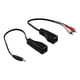 thumbnail image 1 of DC3.5mm Stereo and RCA Red White Audio Signal Balun over Cat5/6 Cable RJ45 Female to DC3.5mm &2xRCA, 1 of 5