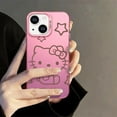 thumbnail image 2 of Hard Phone Case For iPhone 15 13 12 11 14 Pro Max Plus Mini XR XS X Soft Silicone Luxury Fashion Hello Kitty Shockproof Cover LXY, 2 of 7