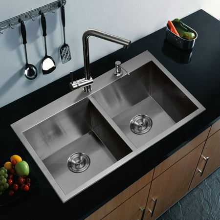 Water Creation Sss Td 3322a Double Basin Drop In Kitchen Sink Water Creation Sss Td 3322a Double Basin Drop In Kitchen Sink