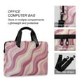 thumbnail image 4 of FORMRS 16" Laptop Bag Carrying Sleeve Case with Handle Travel Shoulder Briefcase, Pink Brown Pattern, 4 of 8
