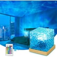 thumbnail image 1 of AIR-Ocean Wave Projector Lamp, Water Ripple Lamp Night Light, 16 Colors Luminorthe Cube Lamp for Party Mood Lighting with Remote Control, Ocean Aurora Lamp for Girls Bedroom Gifts, 1 of 4