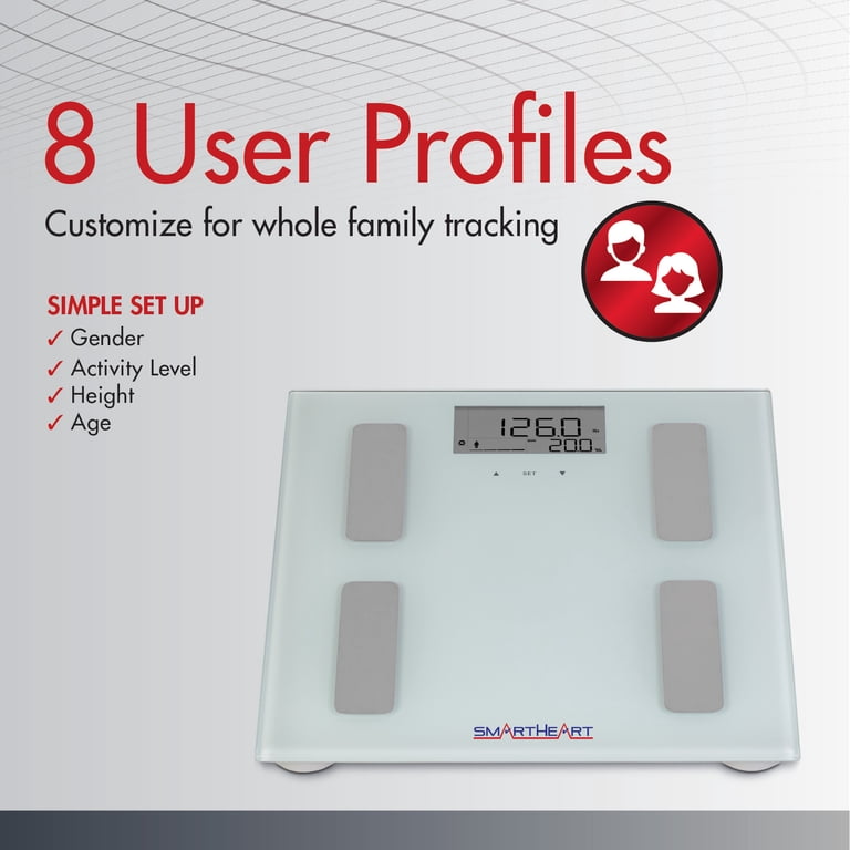 SmartHeart Body Composition Scale, 440 lb Capacity photo 5