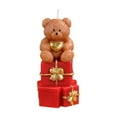 thumbnail image 2 of Japceit Christmas Bear Gift Box, Adorable Candle Holder and Home Decorative Ornament, Festive Seasonal Display for Mantle, Shelf, Tabletop Holiday Decor, 2 of 6