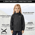thumbnail image 4 of Arctix Kids Stream Rain Jacket, Black, 3T, 4 of 9