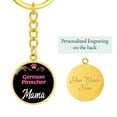 thumbnail image 5 of Dog Mom Keyring German Pinscher Mama Circle Keychain Stainless Steel or 18k Gold, 5 of 12