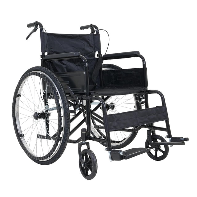 Gambimedic Silla De Ruedas Llanta Neumatica De Aire Todoterreno Acero Plegable Portatil Descansapies