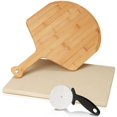 thumbnail image 1 of Piedra para pizza rectangular Piedra para pan Pala de madera para pizza HxAxP: 15 x 300 x 380 mm, 1 of 5