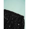 thumbnail image 7 of YONGHS Girls Shiny Dots Dance Crop Top Shirts with Bell Bottoms Pants Set Competition Party Costume Black 3-4, 7 of 7