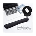 thumbnail image 4 of 1 Set Keyboard Wrist Pad Waterproof Ergonomics Design Breathable Super Soft Support Wrist Rubber Mouse Cushion with Keyboard Wrist Pad Set - Black Round, 4 of 5