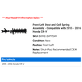 thumbnail image 2 of Front Left Strut and Coil Spring Assembly - Compatible with 2015 - 2016 Honda CR-V, 2 of 2