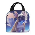 thumbnail image 1 of Disketp Night Sky Winged French Bulldog for Insulated Lunch Bag for Women and Men, Perfect for Work, Hiking, Picnic, 1 of 8