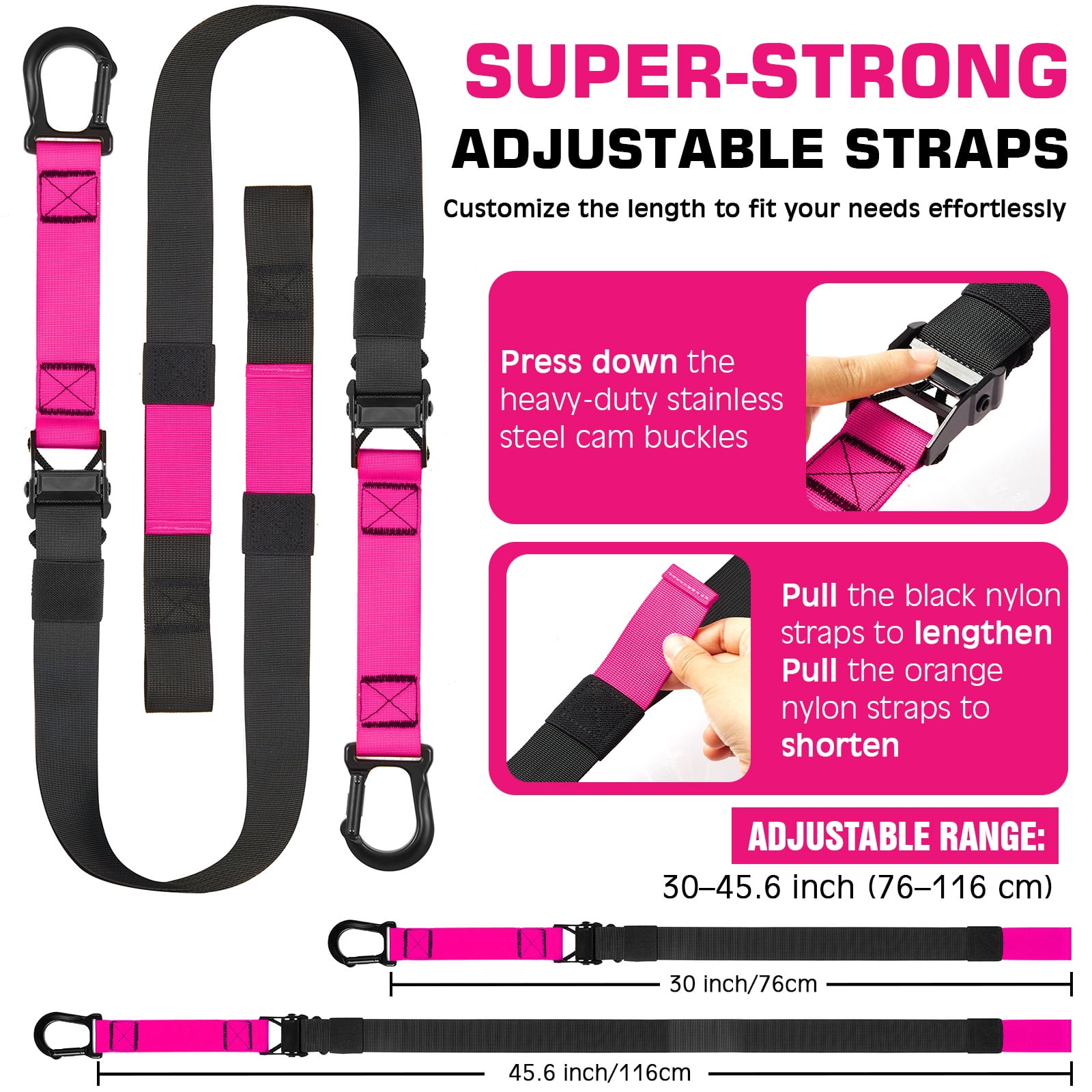 Fitense Pull Up Assistance Bands, Heavy Duty Resistance Band for Pull Up Bar, Adjustable Fabric Workout Bands for Strength Training