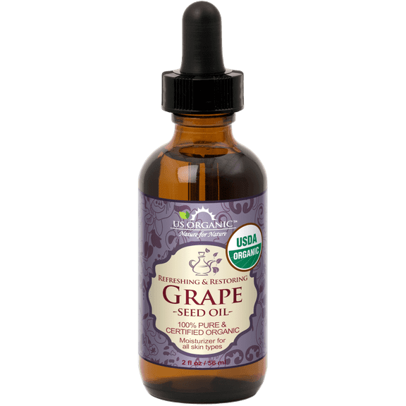 US Organic Grape Seed Oil, 100% Pure Certified USDA Organic, 2 oz