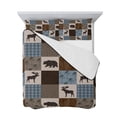thumbnail image 7 of Blue Checkered Cabin Twin Size Down Alternative Comforter,Lightweight Comforter Quilt Bedding Set with Pillow Shams Farmhouse Forest Brown Buffalo Plaid All Seasons Bed Comforter Duvet Insert 68"x86", 7 of 7