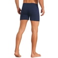 thumbnail image 3 of INSPIRE CHIC Men's Color Block Swimwear Adjustable Drawstring Pool Swimming Shorts 32 Dark Blue, 3 of 4