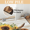 thumbnail image 3 of CURLYOOT Highland Cow and Sunflowers Retro Area Rugs for Living Room Bedroom, 4' 10" x 6' 8" Washable Rug, Floor Carpet with Non Slip Backing for Dining Room Indoor, 3 of 7