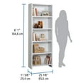 thumbnail image 5 of Mainstays Westley 5 Shelf Bookcase, White Finish, 5 of 16