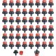thumbnail image 1 of 50 goteros de 360 grados con 8 orificios para manguera de 4/7 mm, color rojo, 1 of 5
