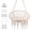 Cream White, variant on Macrame Swing Seat, Steel Frame, Plush Cotton Support, Beige Patio Swing Chair, Chair Hammock for Bedroom, For Cabin, Meditation, Lounging