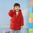 thumbnail image 6 of Godderr Kids Baby Boys Girls Winter Down Coats Heavyweight Mediun Length Toddler Warm Hooded Puffer Jackets Down Outwear 1-8Y, 6 of 8