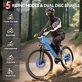 thumbnail image 5 of ZNH Powerful 750w Electric Bike for Adults,E-Bicycle w 48V 13AH Removable Battery,26'' Electric Mountain Bike for Men,UL2849,7-Speed,Blue, 5 of 9