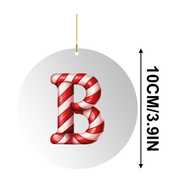 26 Letter Ornament Cane Candy Letter Ornament