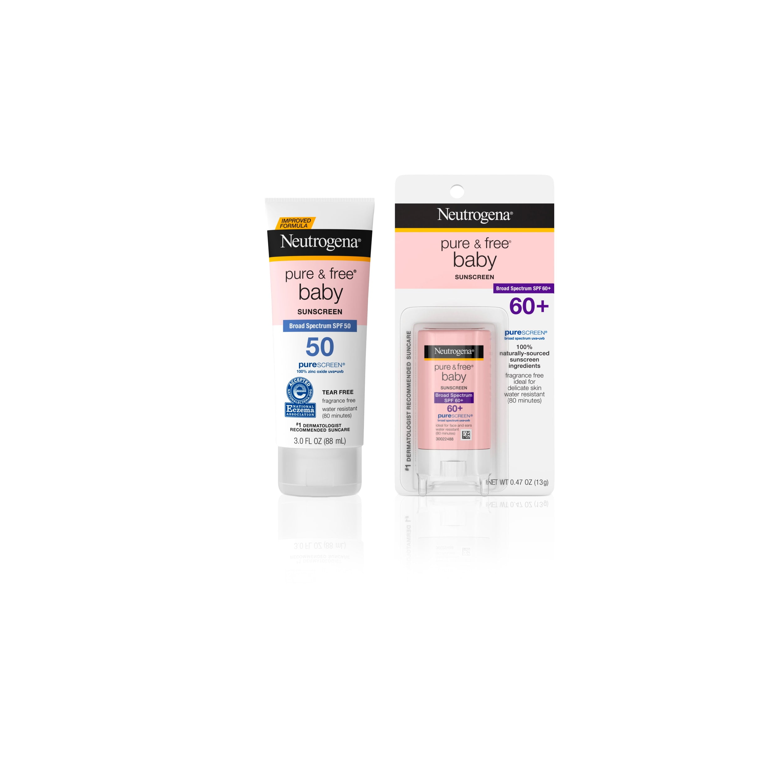 Neutrogena Pure Free Baby Mineral Sunscreen with SPF 50, 3 fl oz, 2 Pack - Walmart.com
