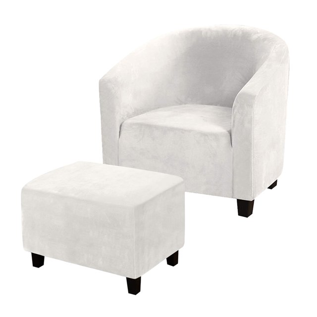 CJC Club Chair Slipcover Armchair Slipcover Rectangle Ottoman Slipcover