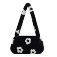 thumbnail image 3 of Bolsa de hombro con flores esponjosas para mujer de hombro con cremallera pequeño informal para mujer Sywqhk Para Estrenar, 3 of 9