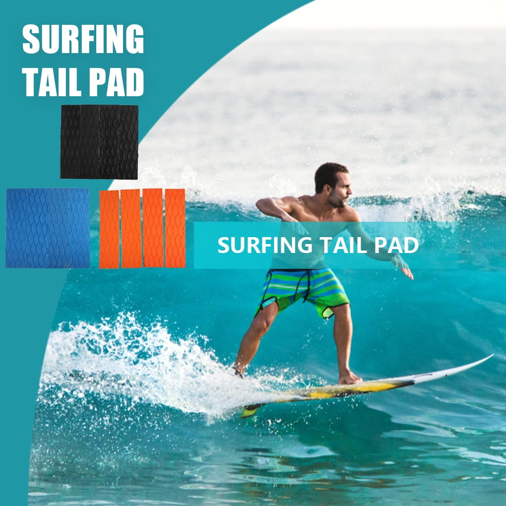 VONKY 4Pcs Pont Pad Surf Surf Foot Tail Mat Longboard Paddle Board Grip Pads Eau Surf Skim board Coussin Fournitures Noir Walmart