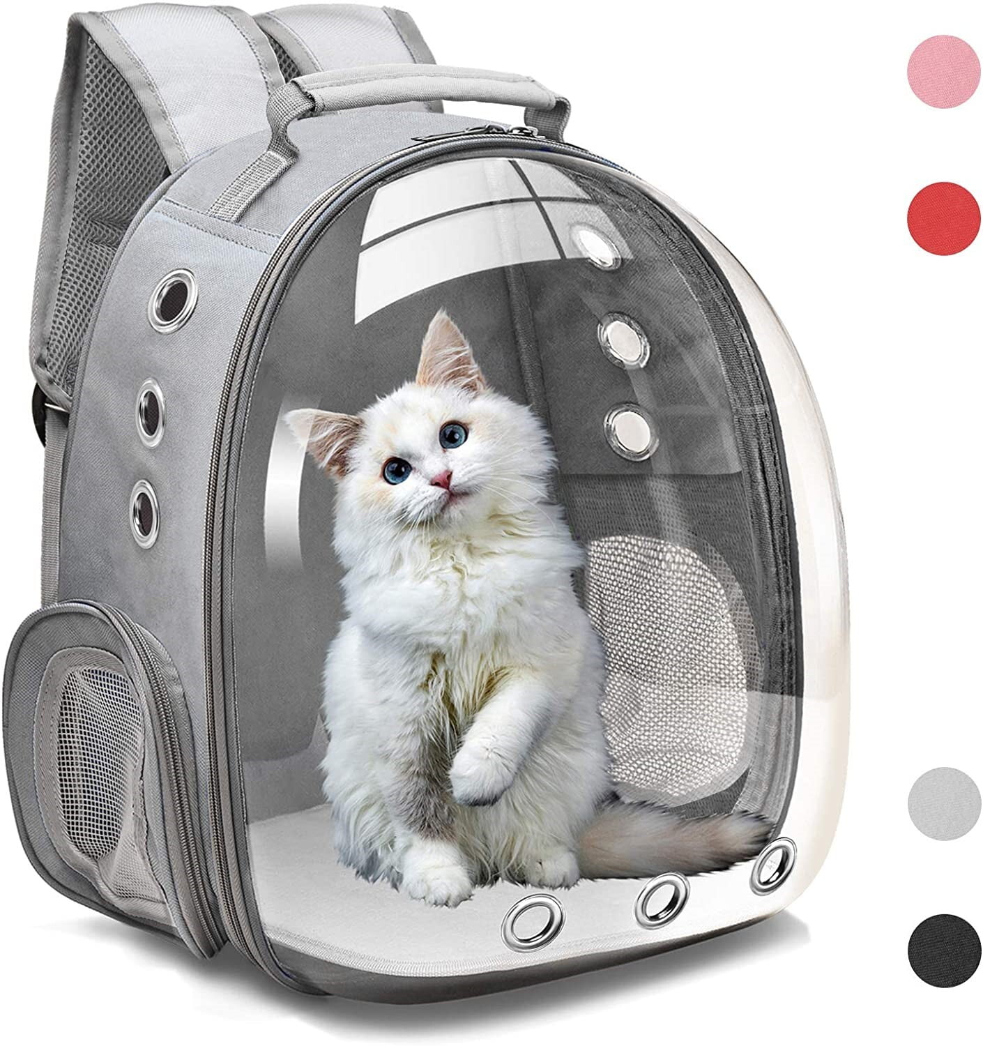 FASTBIRD Cat Carrier Backpack, Space Capsule Pet Bag Hiking Backpack, Pets and Small Dogs, Airline-Approved For Travel, Hiking, Walking & Outdoor Use, Gray
