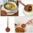 thumbnail image 4 of FRCOLOR Wooden Soup Spoon For Ramen Appetizer Spoons Wooden Spaghetti Spoon Oriental Soup Spoon Asian Soup Spoon Chinese Spoons Soup (Large), 4 of 8
